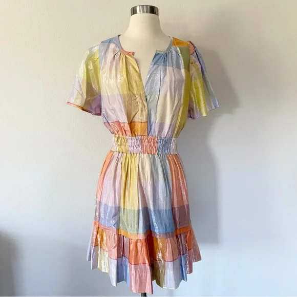 Anthropologie NWT The Somerset Mini Dress Metallic Edition Large L - Picture 2 of 6